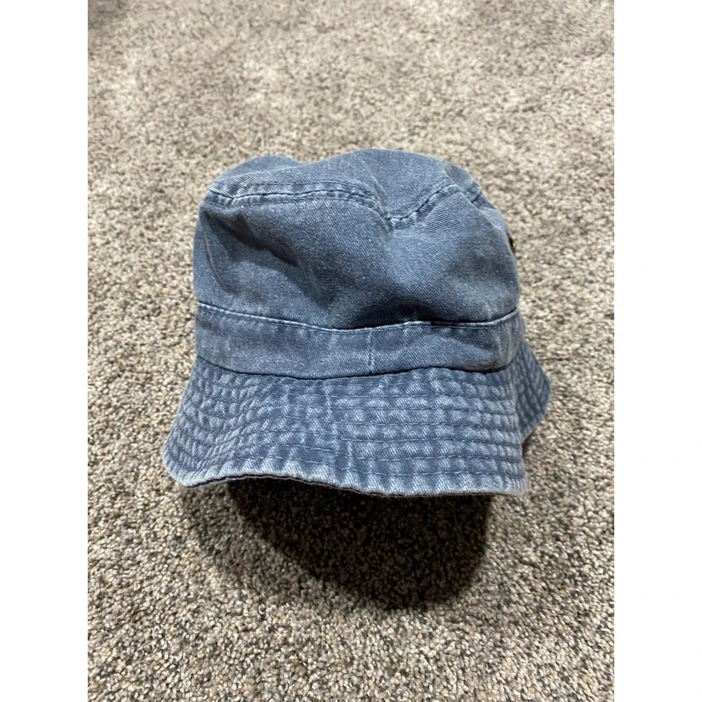 Scala Bucket Hat Kids S/M Blue Excellent Zion National Park Embroidered Cotton